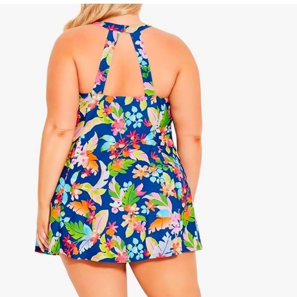 NWT Avenue Women's Swim-Dress with a Halter Back - Picture 2 of 9